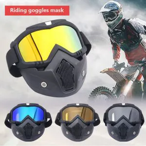 Motorbike mask riding goggles windscreen motocross sports helmet face shield