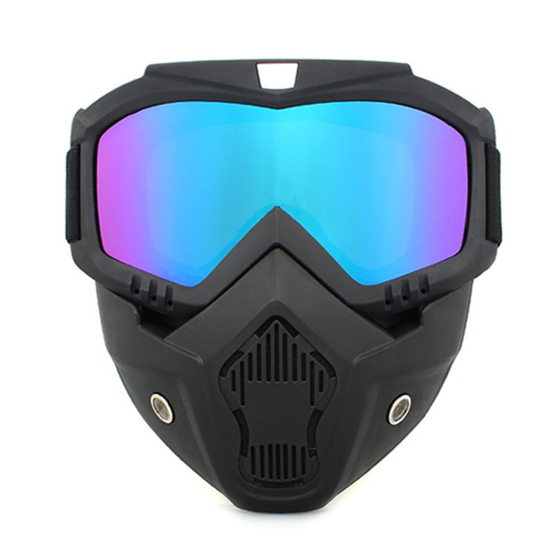 Motorbike mask riding goggles windscreen motocross sports helmet face shield