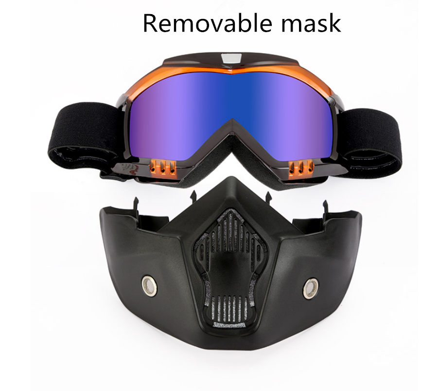 Motorbike mask riding goggles windscreen motocross sports helmet face shield