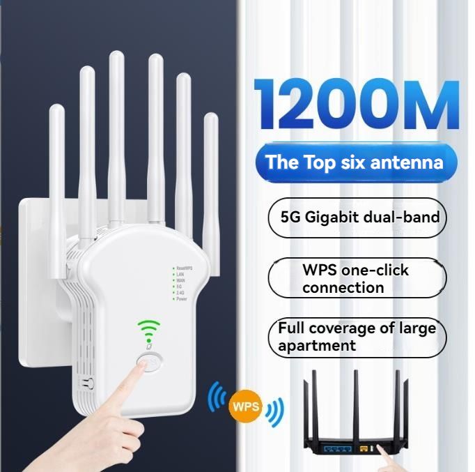 300M 1200M wifi signal amplifier repeater wireless 5G dual band network extender