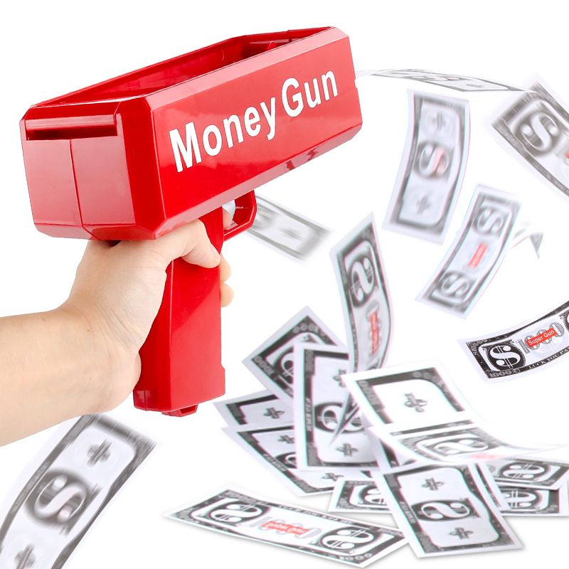 Electric money spray gun note gun dollar toy gun holiday toys