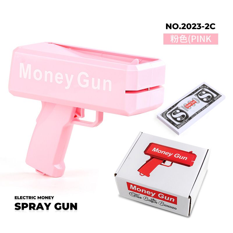 Electric money spray gun note gun dollar toy gun holiday toys