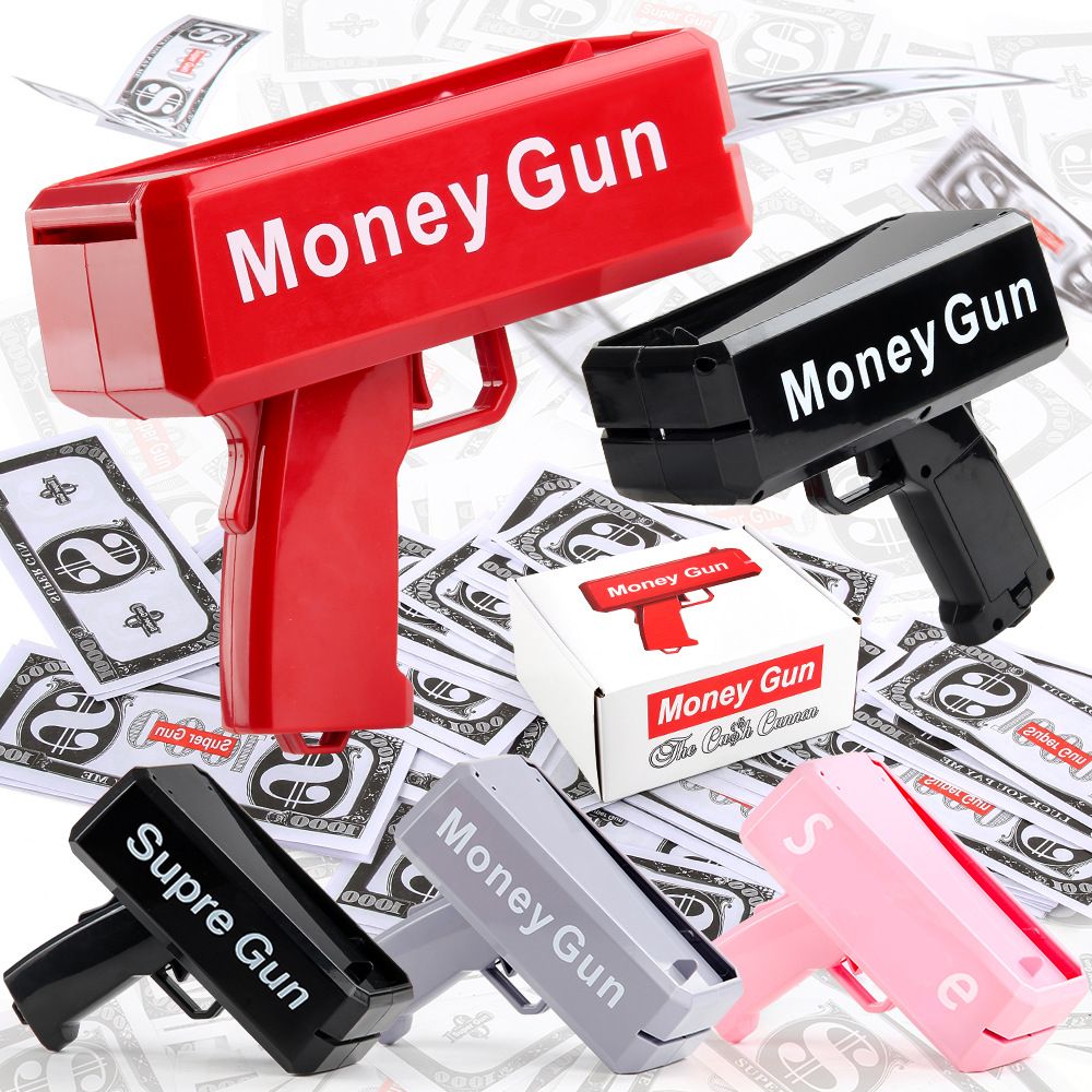 Electric money spray gun note gun dollar toy gun holiday toys