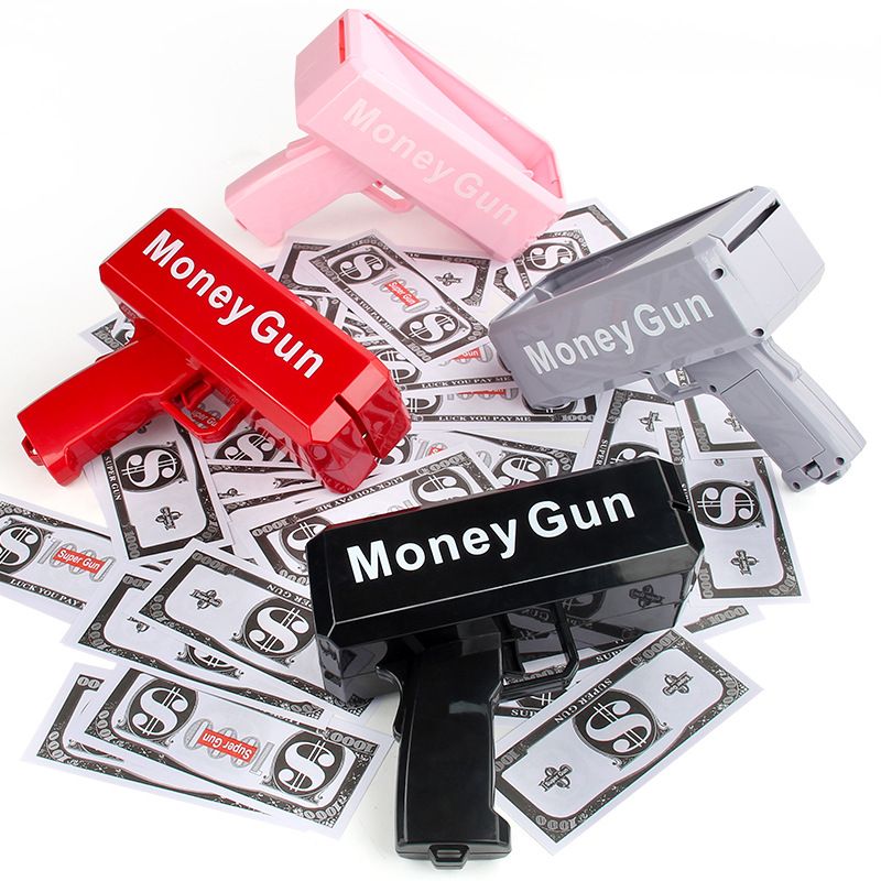 Electric money spray gun note gun dollar toy gun holiday toys