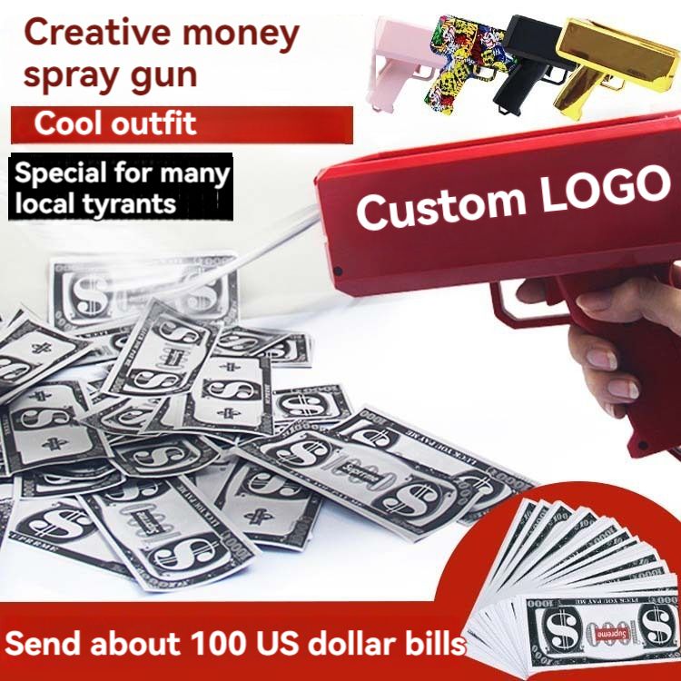 Electric money spray gun note gun dollar toy gun holiday toys