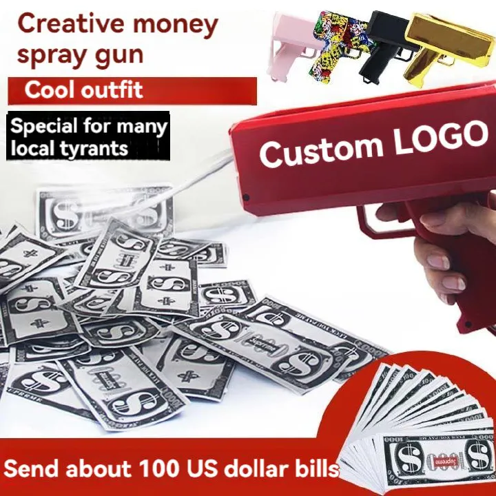 Electric money spray gun note gun dollar toy gun holiday toys