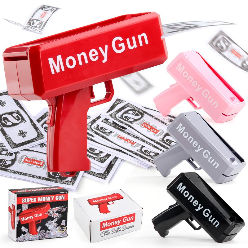 Electric money spray gun note gun dollar toy gun holiday toys