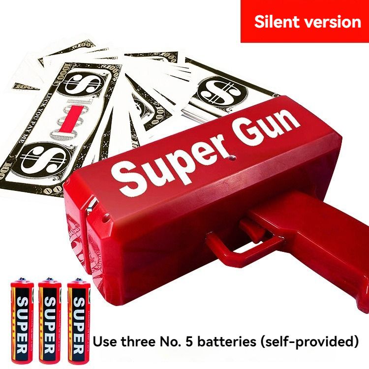 Electric money spray gun note gun dollar toy gun holiday toys