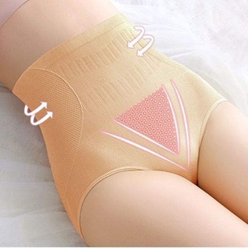Ladies Panties Graphene Seamless High Waist Panties Antibacterial Bottom Crotch No Trace Hip Lift Tummy Tuck Plus Size Panty Pants