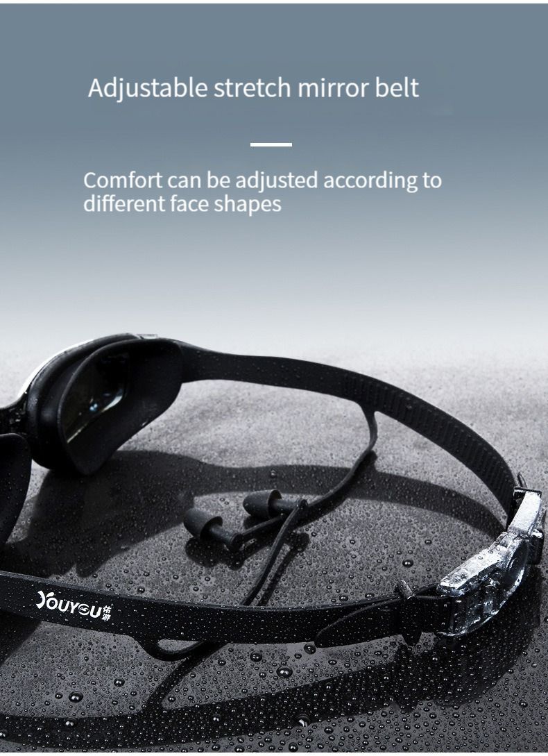 HD waterproof anti-fog swimming glasses for men and women adult goggles fashion swimming cap set