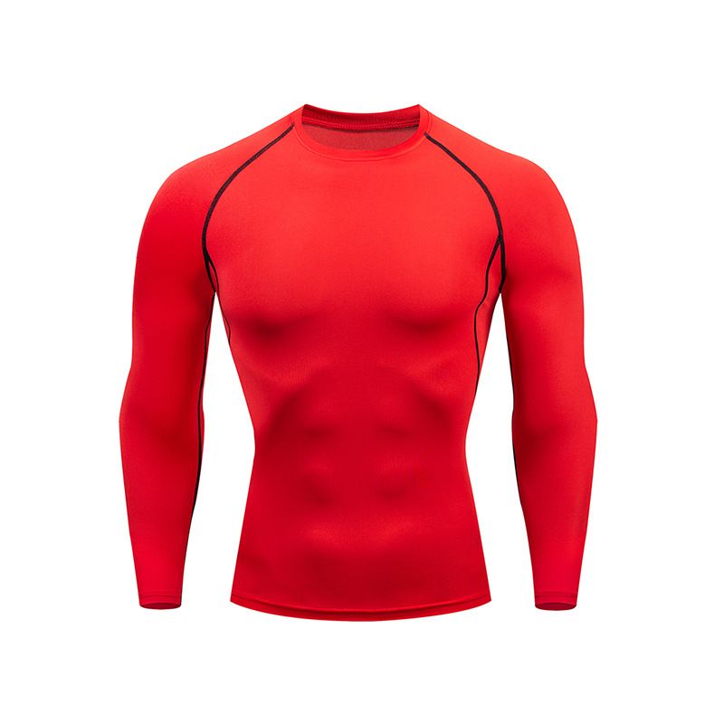 Men's Sportswear Outdoor Fitness Clothing High Stretch Quick Dry Breathable Long Sleeve Top