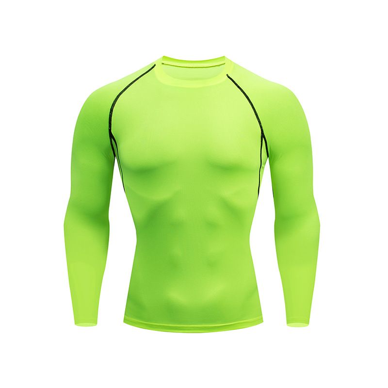 Men's Sportswear Outdoor Fitness Clothing High Stretch Quick Dry Breathable Long Sleeve Top