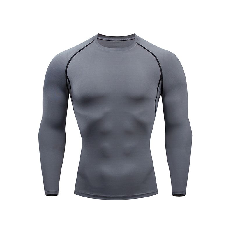 Men's Sportswear Outdoor Fitness Clothing High Stretch Quick Dry Breathable Long Sleeve Top