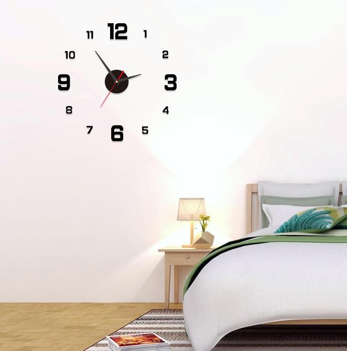 Digital glow-in-the-dark clock diy wall clock no punch decorative wall sticker clock acrylic wall clock