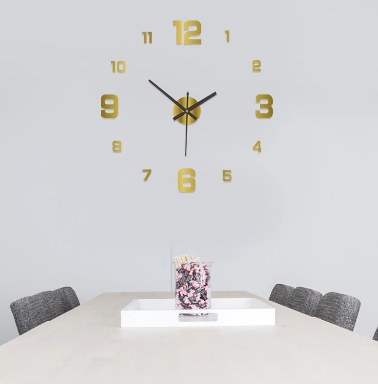 Digital glow-in-the-dark clock diy wall clock no punch decorative wall sticker clock acrylic wall clock