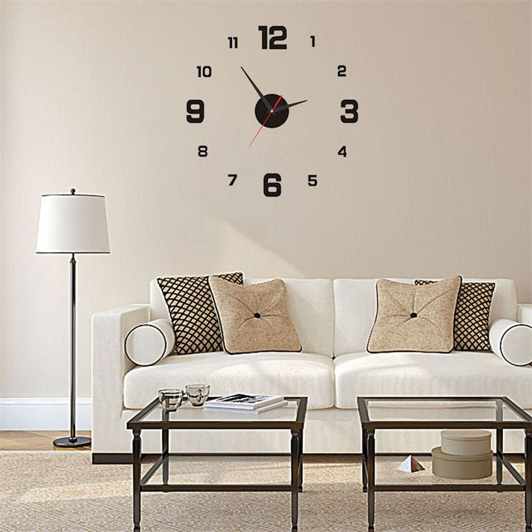 Digital glow-in-the-dark clock diy wall clock no punch decorative wall sticker clock acrylic wall clock