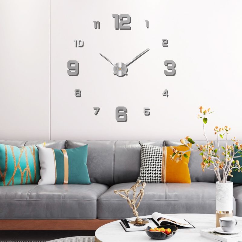 Digital glow-in-the-dark clock diy wall clock no punch decorative wall sticker clock acrylic wall clock