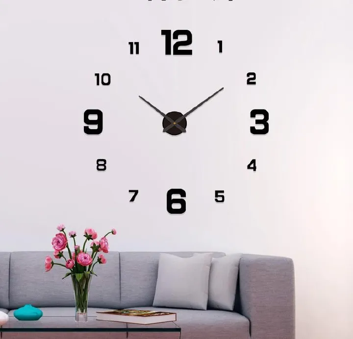 Digital glow-in-the-dark clock diy wall clock no punch decorative wall sticker clock acrylic wall clock