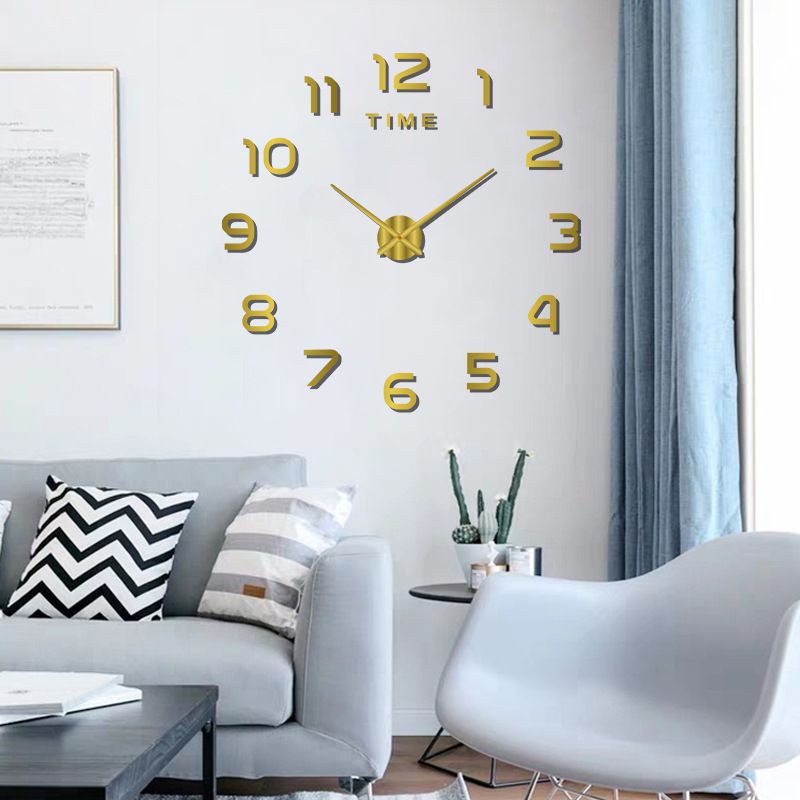 Digital clock diy wall clock no punch decorative wall sticker clock acrylic wall clock