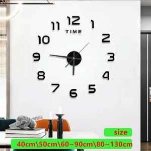 Digital clock diy wall clock no punch decorative wall sticker clock acrylic wall clock