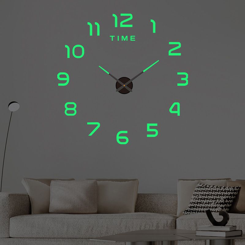 Digital clock diy wall clock no punch decorative wall sticker clock acrylic wall clock