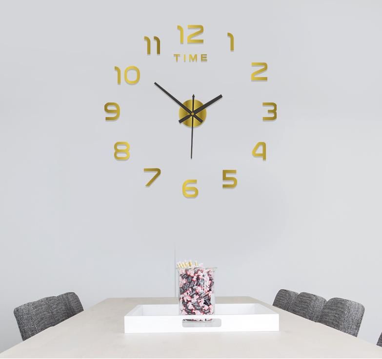 Digital clock diy wall clock no punch decorative wall sticker clock acrylic wall clock