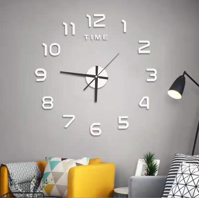 Digital clock diy wall clock no punch decorative wall sticker clock acrylic wall clock