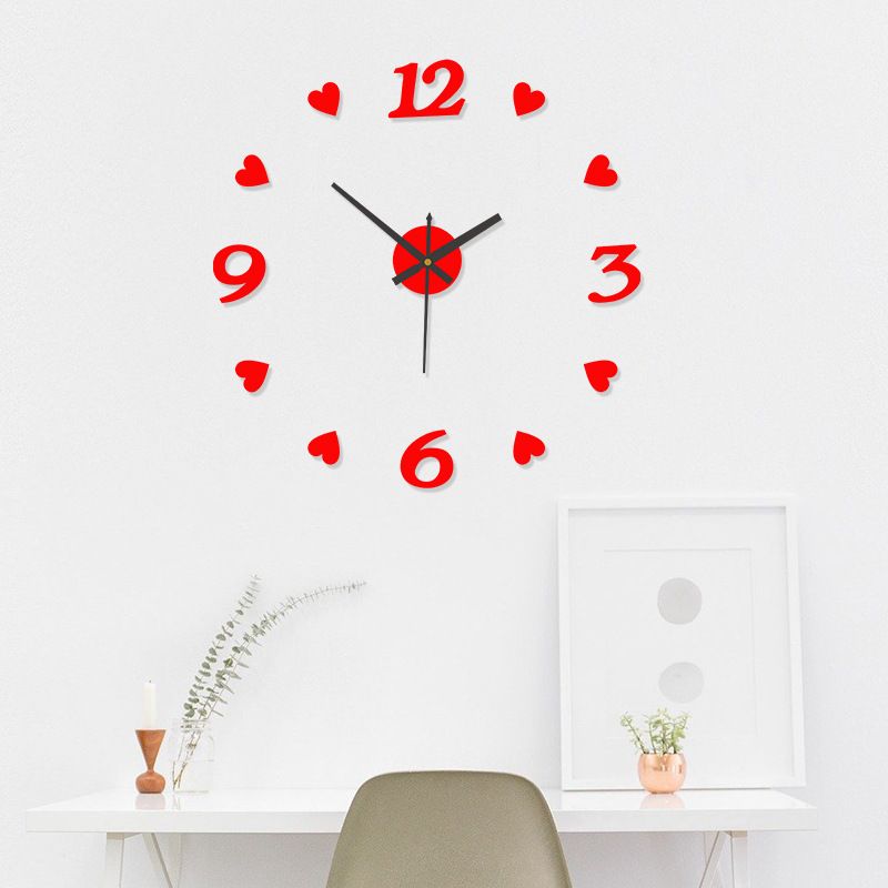 Digital clock acrylic diy wall clock living room decoration wall sticker clock