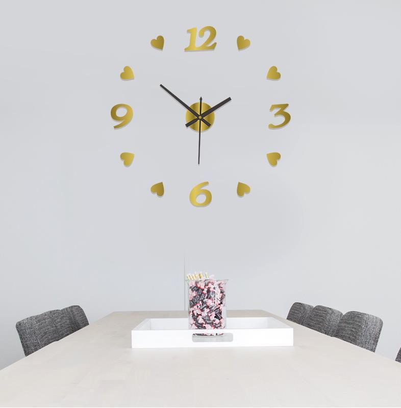 Digital clock acrylic diy wall clock living room decoration wall sticker clock