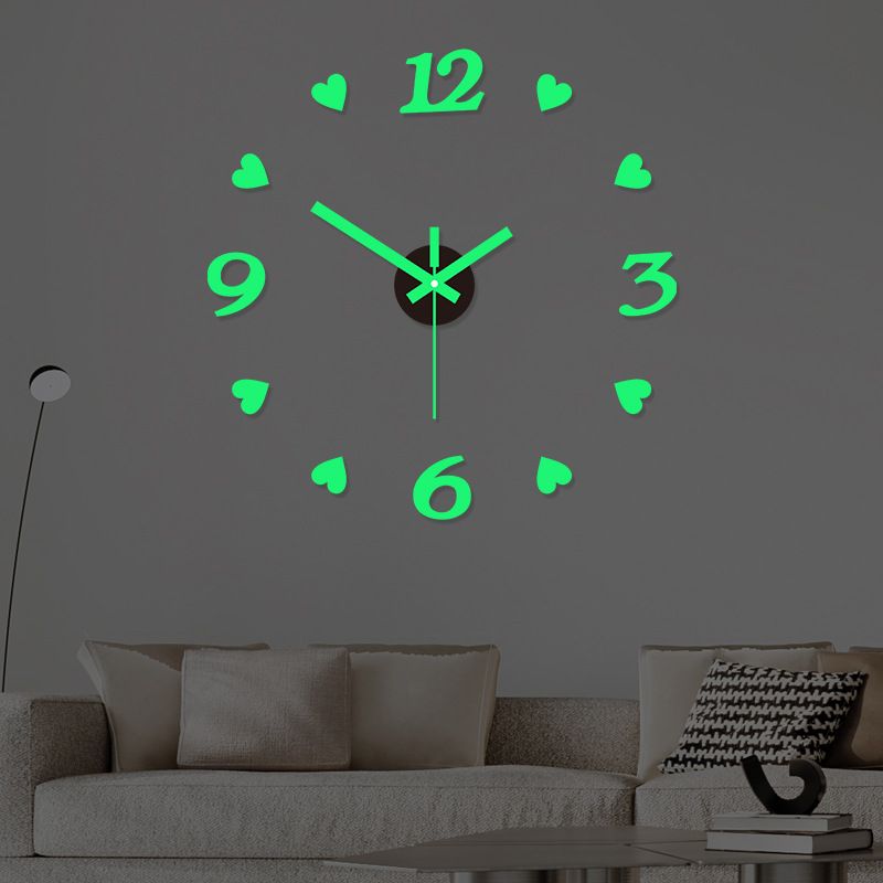 Digital clock acrylic diy wall clock living room decoration wall sticker clock