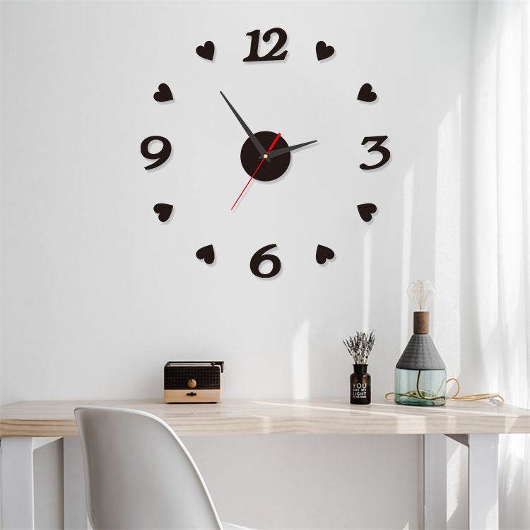 Digital clock acrylic diy wall clock living room decoration wall sticker clock