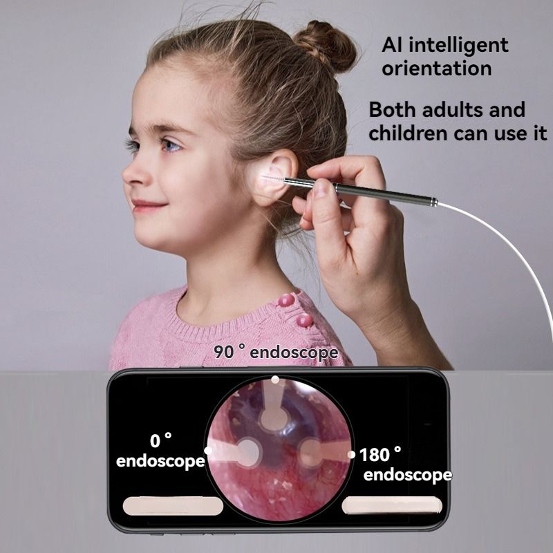 Ear Hollowing SpoonHigh Definition Endoscopic Visual Ear Hollowing Spoon with Lighted and Illuminated Ear Collection Tool (Please refer to the detailed description, mobile phone compatible models)