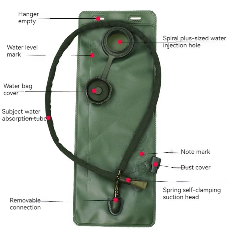 3L Food Grade TPU Water Bag Portable Outdoor Sports Cycling Folding Water Bag Camouflage Mountaineering Water Bag