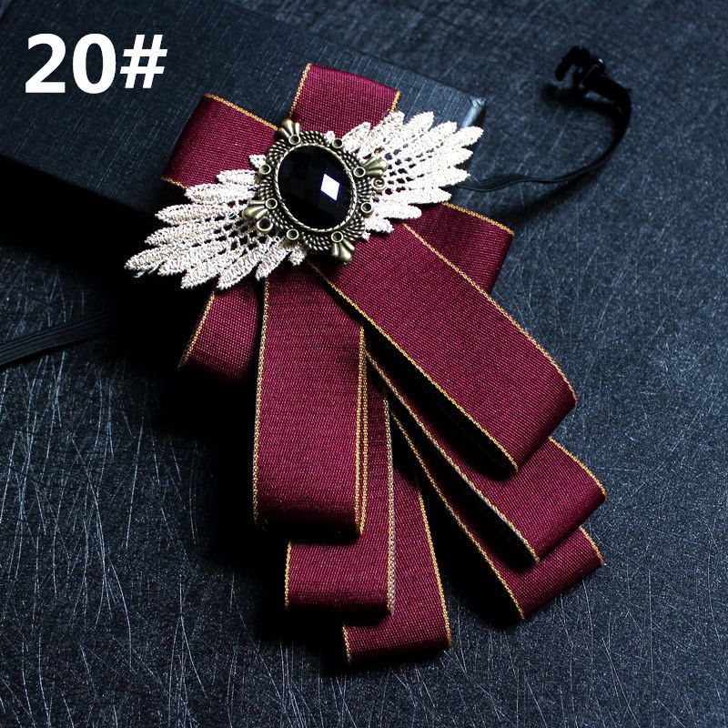 Men's Suit Bow Tie Groom Host Lapel Flower Multi Layered Diamond Encrusted Bow Tie Bow Tie