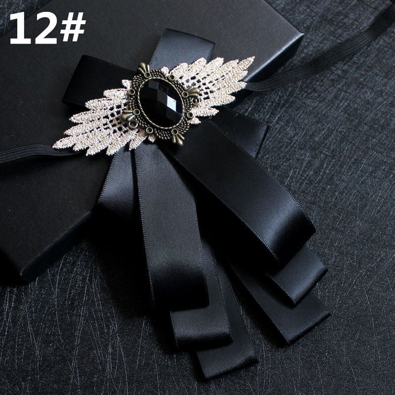 Men's Suit Bow Tie Groom Host Lapel Flower Multi Layered Diamond Encrusted Bow Tie Bow Tie