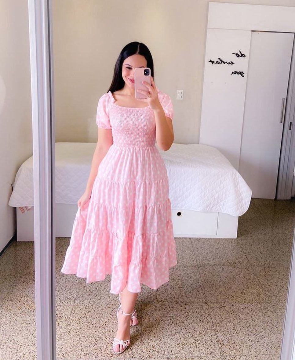2025 summer new Europe and the United States and the United States women's dresses French fresh print fashion one-shoulder mid-length dresses