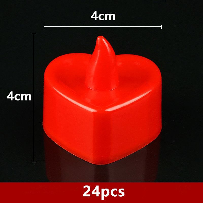24pcs electronic candle light romantic birthday surprise proposal layout scene love props decoration ambient light