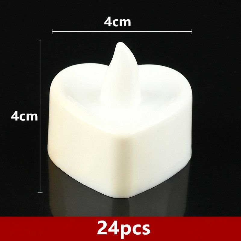 24pcs electronic candle light romantic birthday surprise proposal layout scene love props decoration ambient light