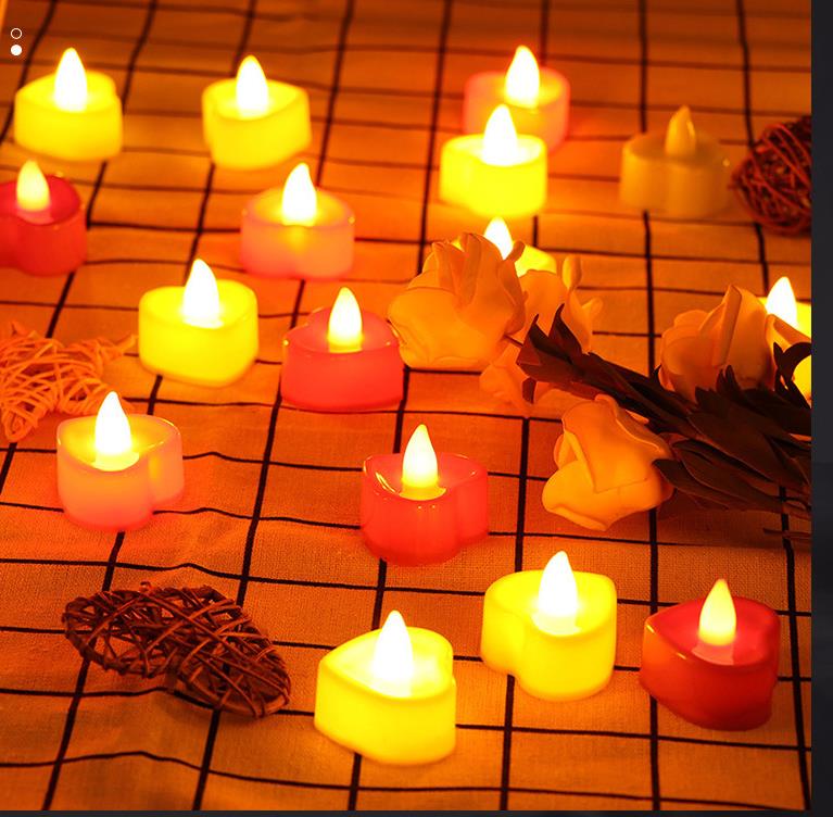 24pcs electronic candle light romantic birthday surprise proposal layout scene love props decoration ambient light