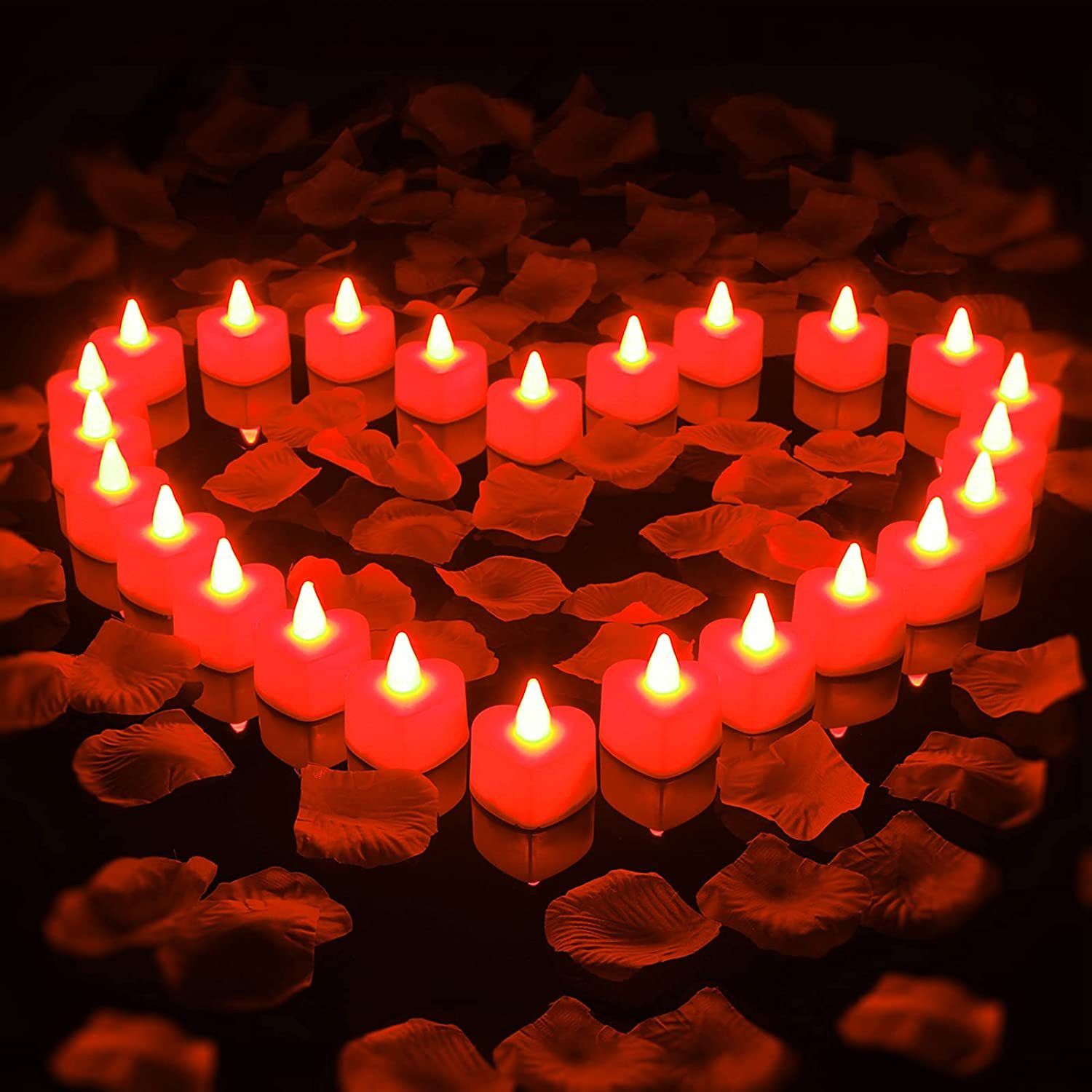 24pcs electronic candle light romantic birthday surprise proposal layout scene love props decoration ambient light