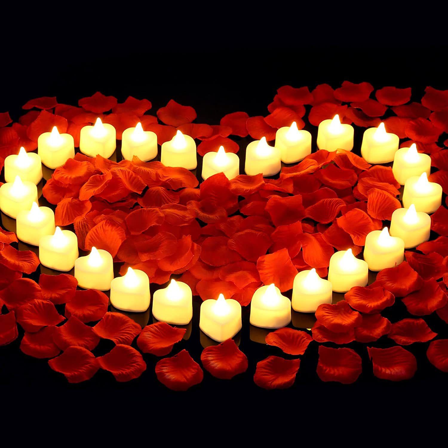24pcs electronic candle light romantic birthday surprise proposal layout scene love props decoration ambient light