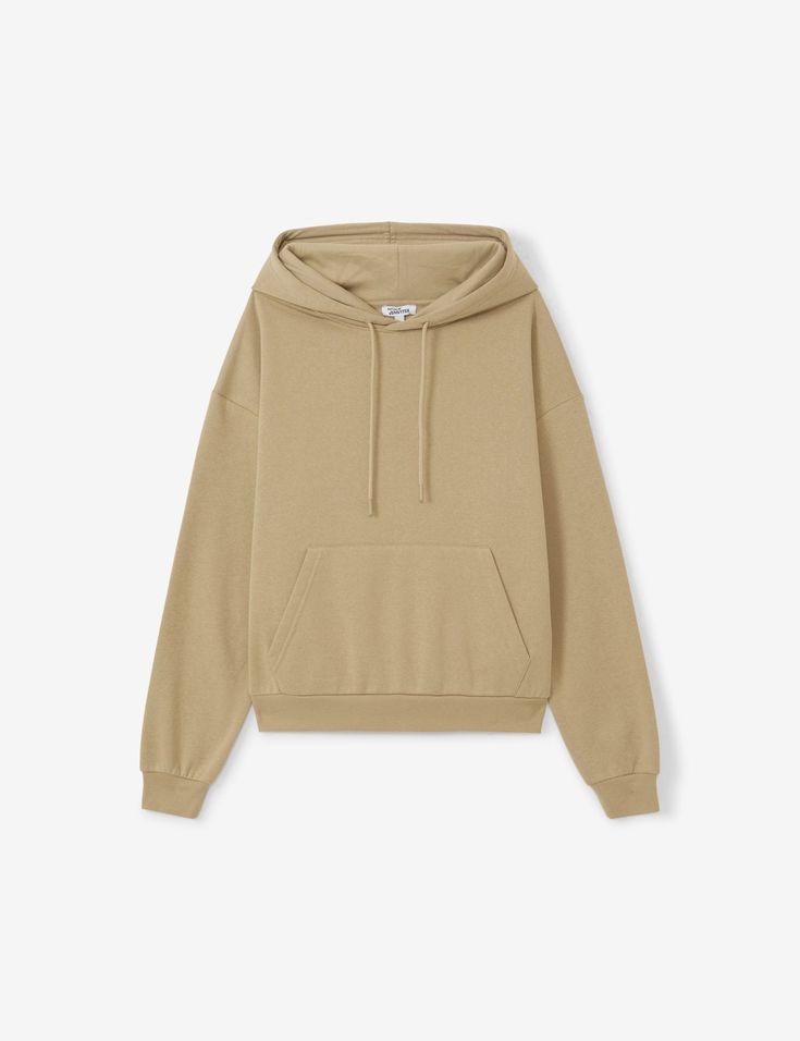 Beige Hoodie with Classic Front Pockets