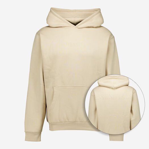 Beige Hoodie with Classic Front Pockets