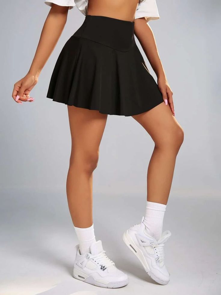 Black Golf Skirt High Waist for Women - Comfortable for Running, Biking, Golf and Yoga