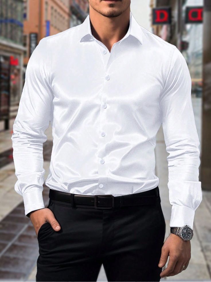 Men's 3-in-1 Formal Set – Black Zip-Up Jacket, White Long Sleeve  Shirt & Black Tie