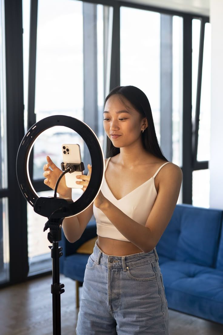 LED Ring Light adjustable with Tripod Stand & Phone Holder