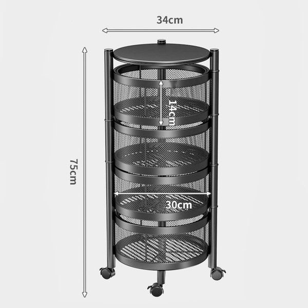 4 Layer Rack For Fruits Vegetables Kitchen Salon Bathroom 4 in 1 Portable Rack