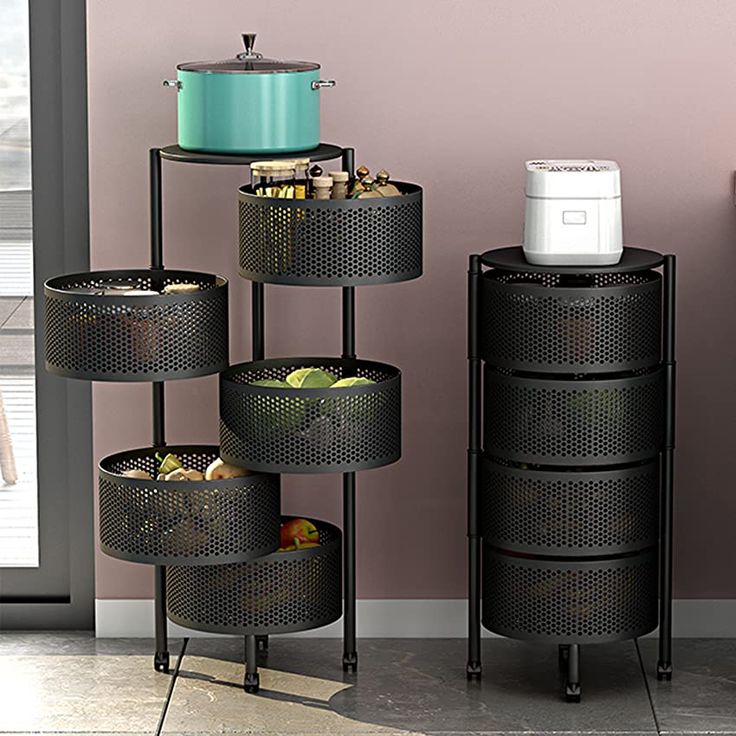 4 Layer Rack For Fruits Vegetables Kitchen Salon Bathroom 4 in 1 Portable Rack