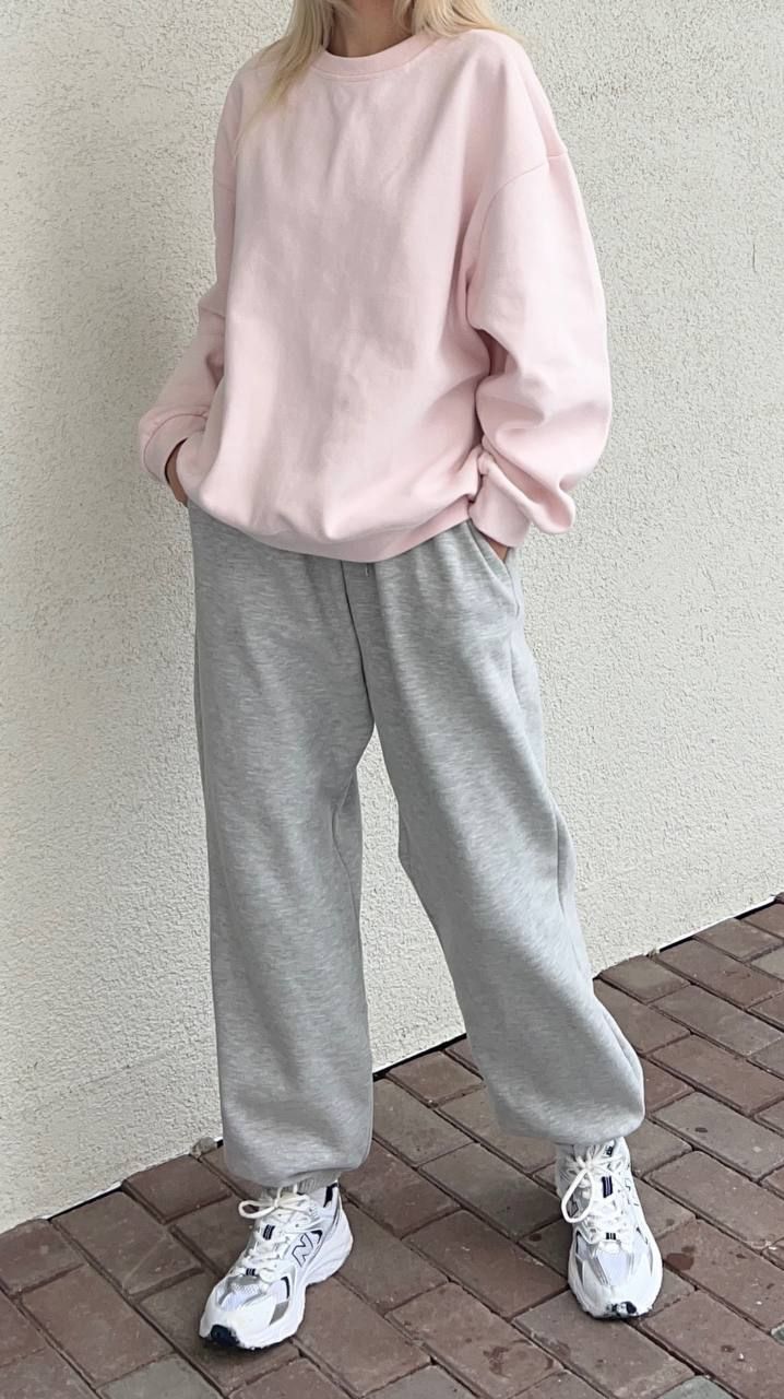 Grey Women's High-Waisted Drawstring Jogger Sweatpants