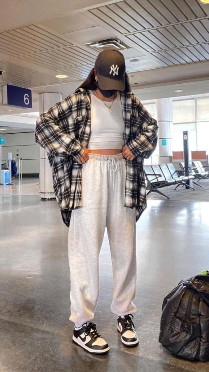 Grey Women's High-Waisted Drawstring Jogger Sweatpants